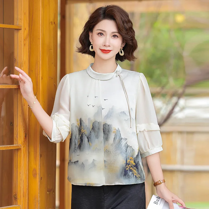 PIERRE CARDIN Chiffon Shirt Women's-6