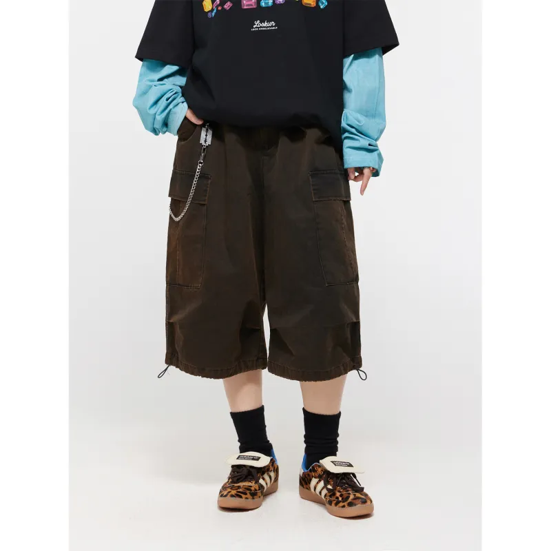 LOOKUN Casual Shorts Unisex Black-3