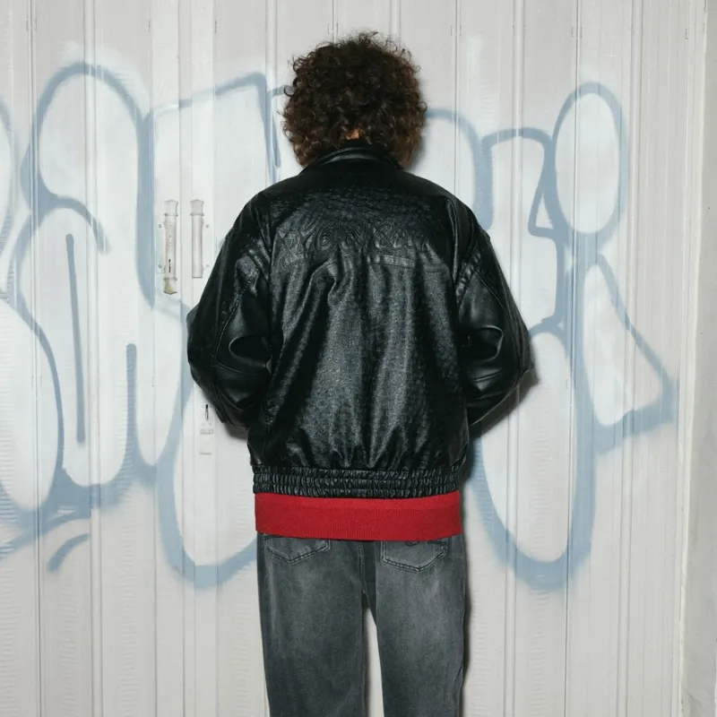 LOOKUN Leather Jackets Unisex Black-2