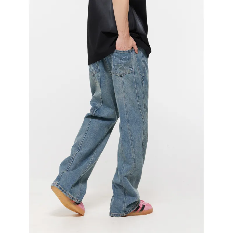 LOOKUN Jeans Unisex Blue-4