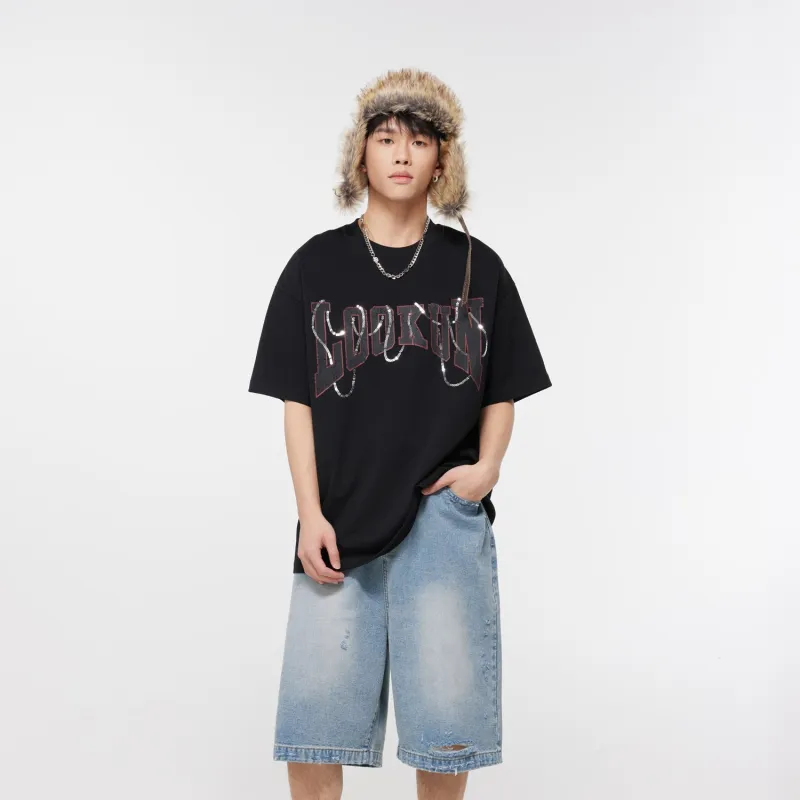 LOOKUN T-Shirts Unisex Black-2