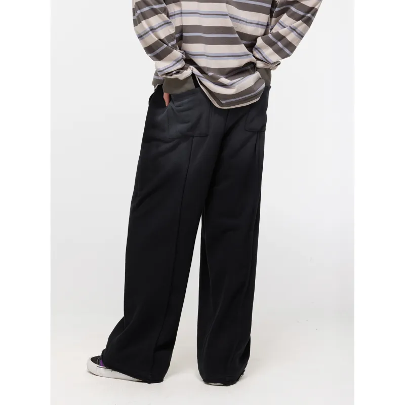 LOOKUN Casual Pants Unisex Black-3