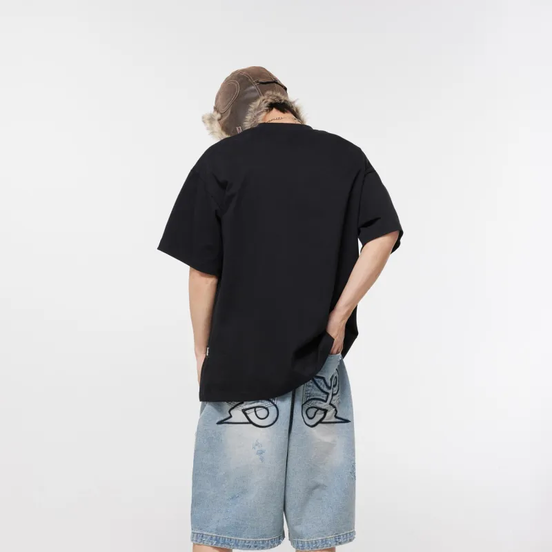 LOOKUN T-Shirts Unisex Black-3