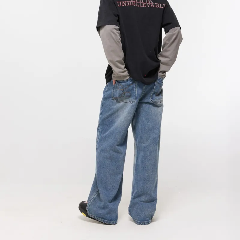 LOOKUN Jeans Men Blue-3