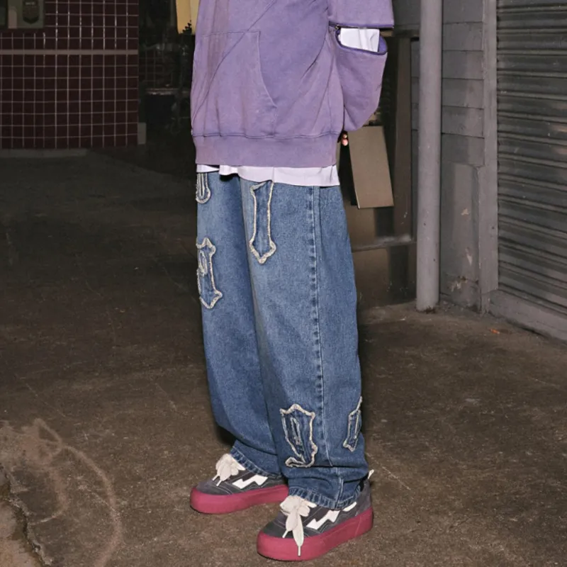 LOOKUN Jeans Unisex Blue-3