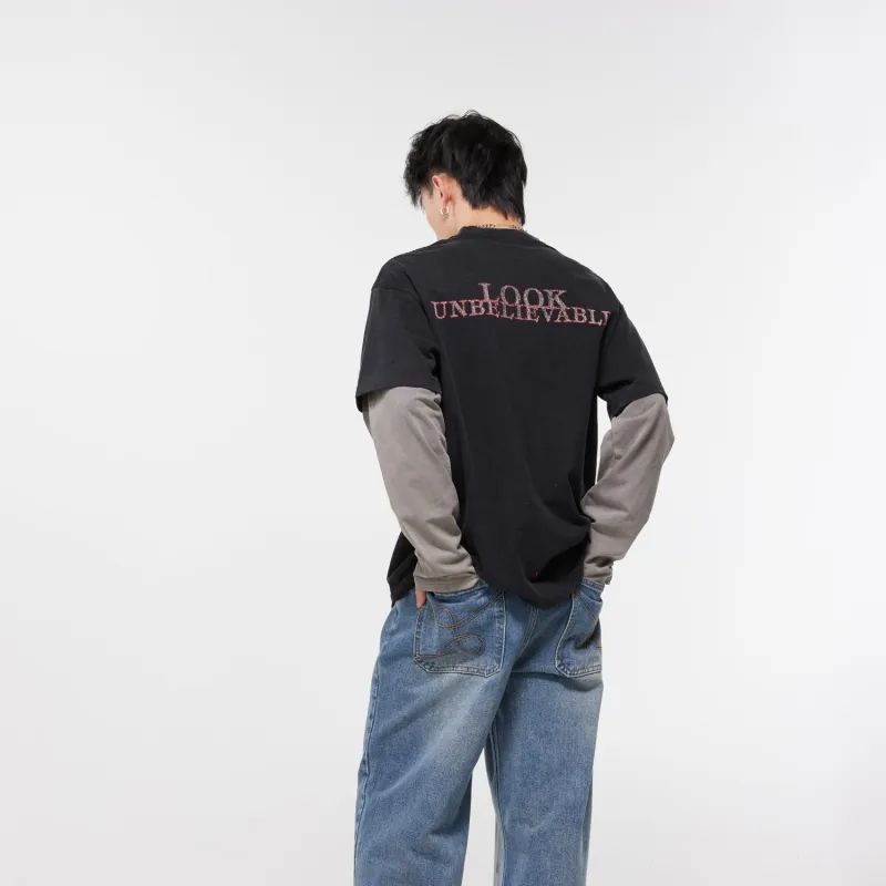 LOOKUN T-Shirts Men Black-2