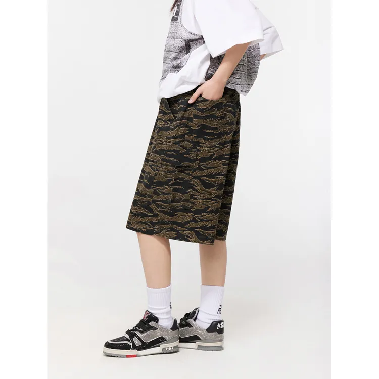 LOOKUN Casual Shorts Unisex Green-2