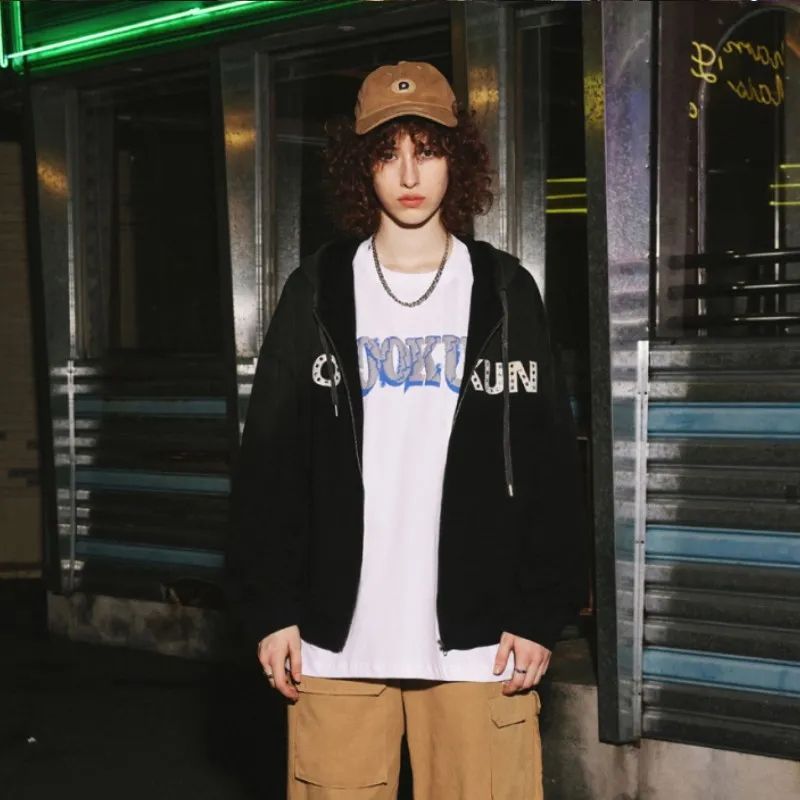 LOOKUN Sweatshirts Unisex Black-2