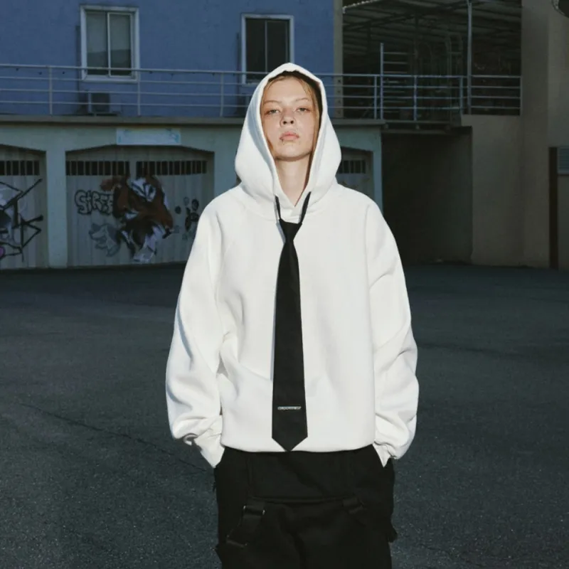 LOOKUN Sweatshirts Unisex White-3