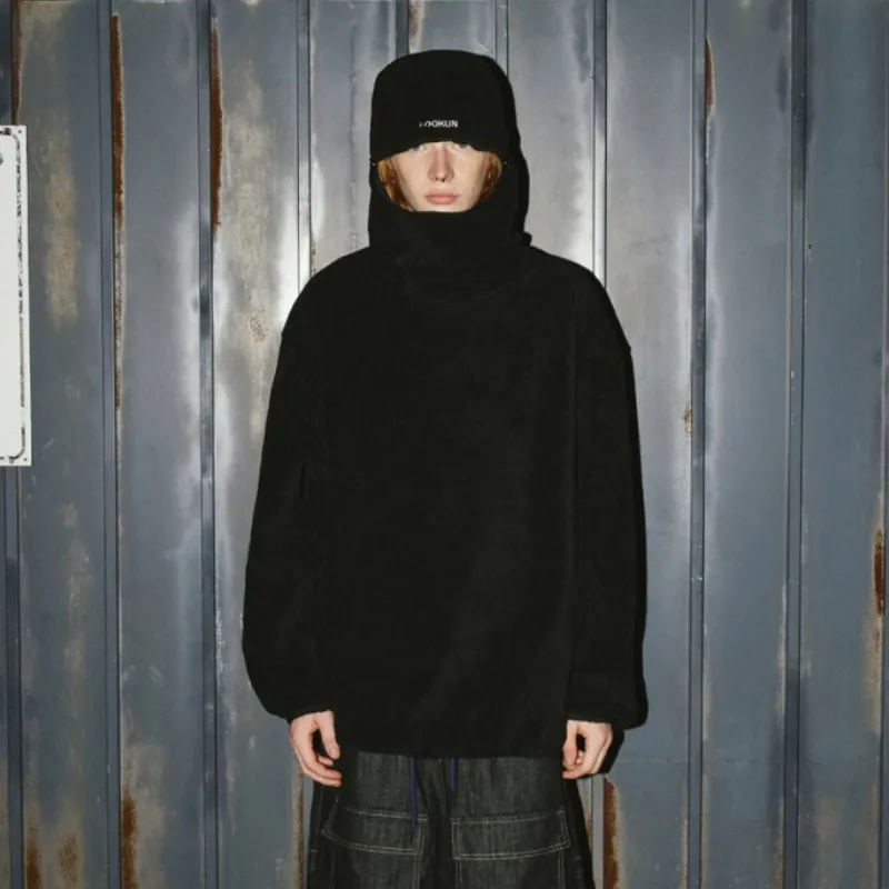 LOOKUN Sweatshirts Unisex Black-2