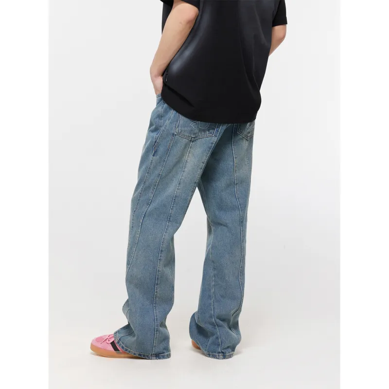 LOOKUN Jeans Unisex Blue-3