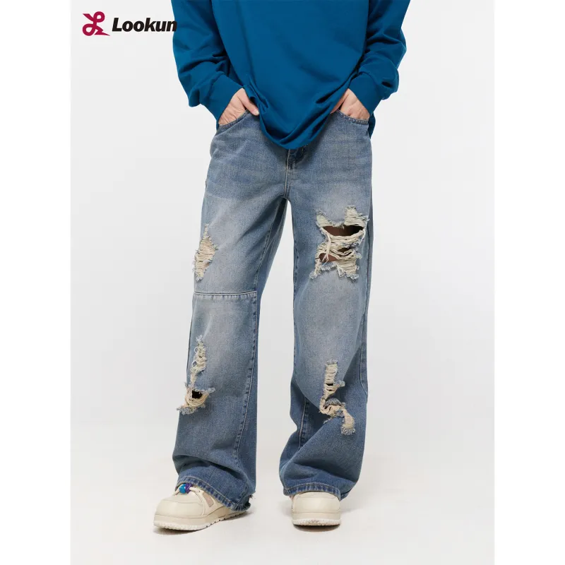 LOOKUN Jeans Unisex Blue-2