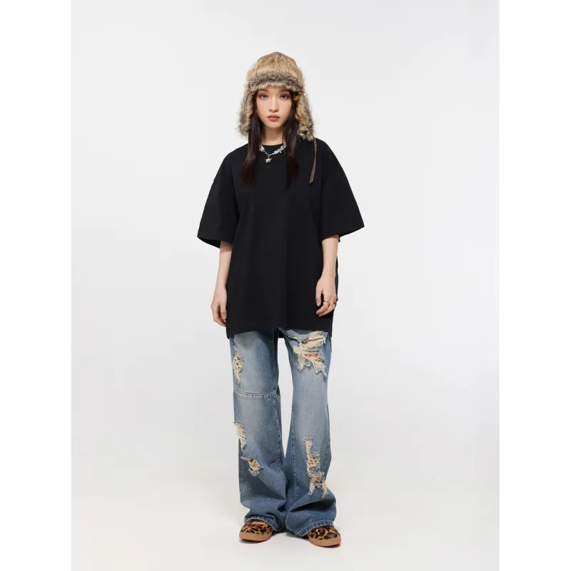 LOOKUN Jeans Unisex Blue-3