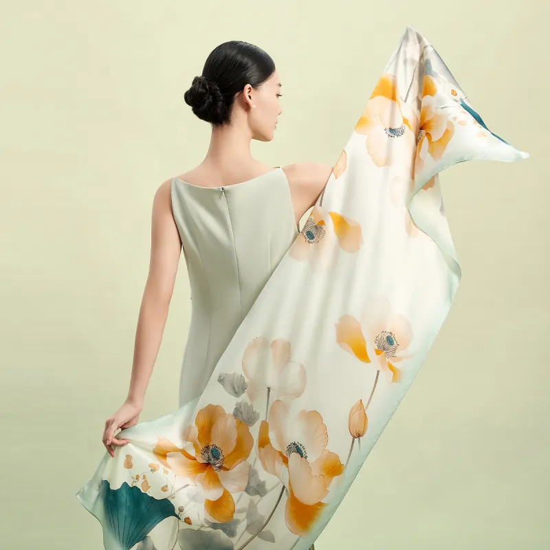 WENSLI Silk Scarves Unisex-3