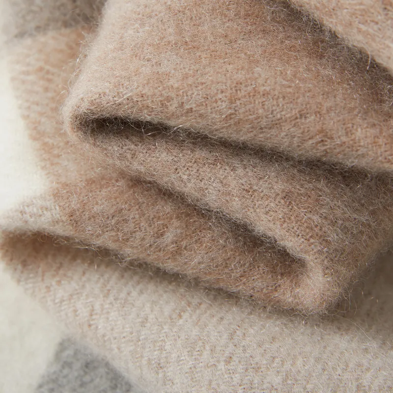 WENSLI 100% Cashmere Plush Yarn Scarf Women's-4