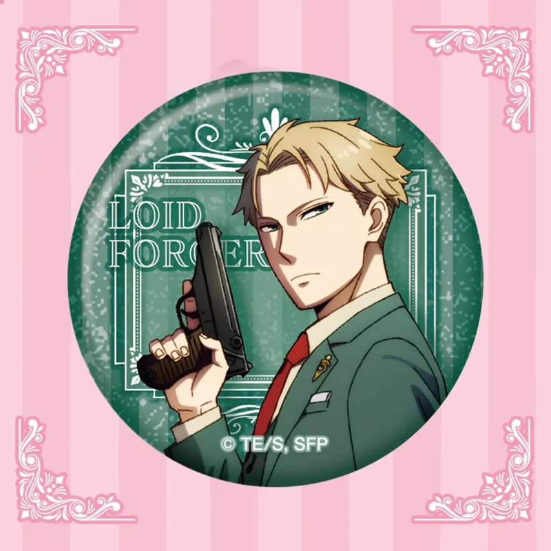 EAKI Anya Forger Loid Forger Yor Forger SPY X FAMILY Laser Double Flash Collection Badges-1