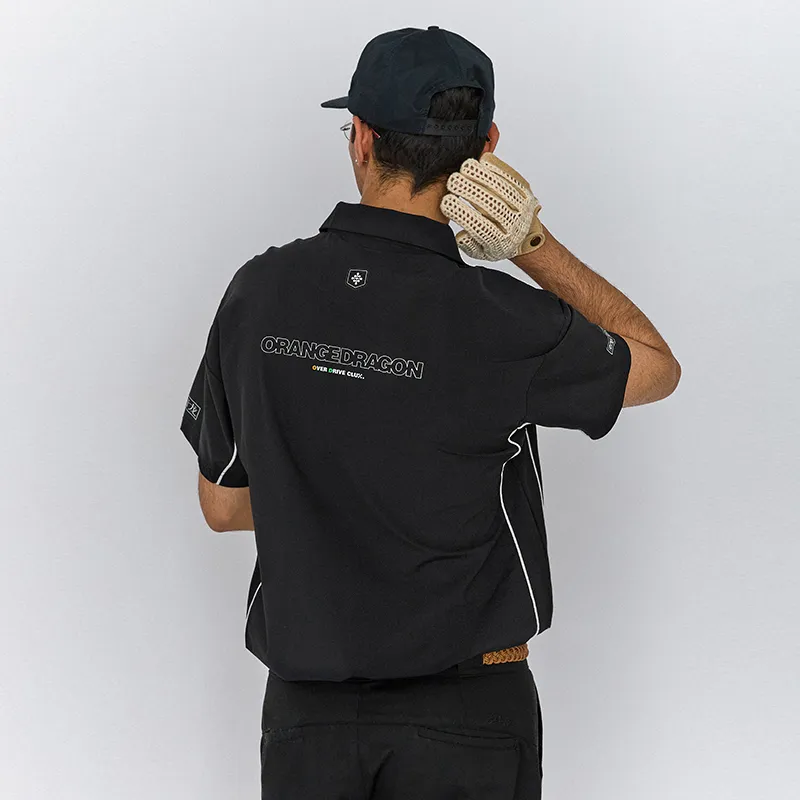 ORANGE DRAGON 2025 Summer Polo Shirt Unisex Black-2