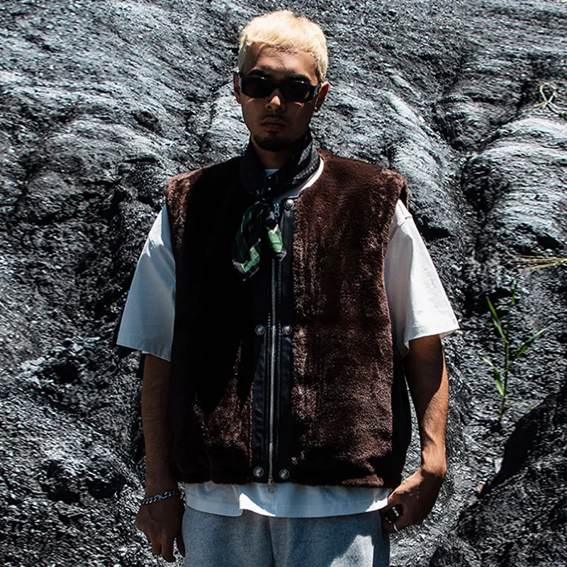 ORANGE DRAGON Vest Unisex Coffee-3