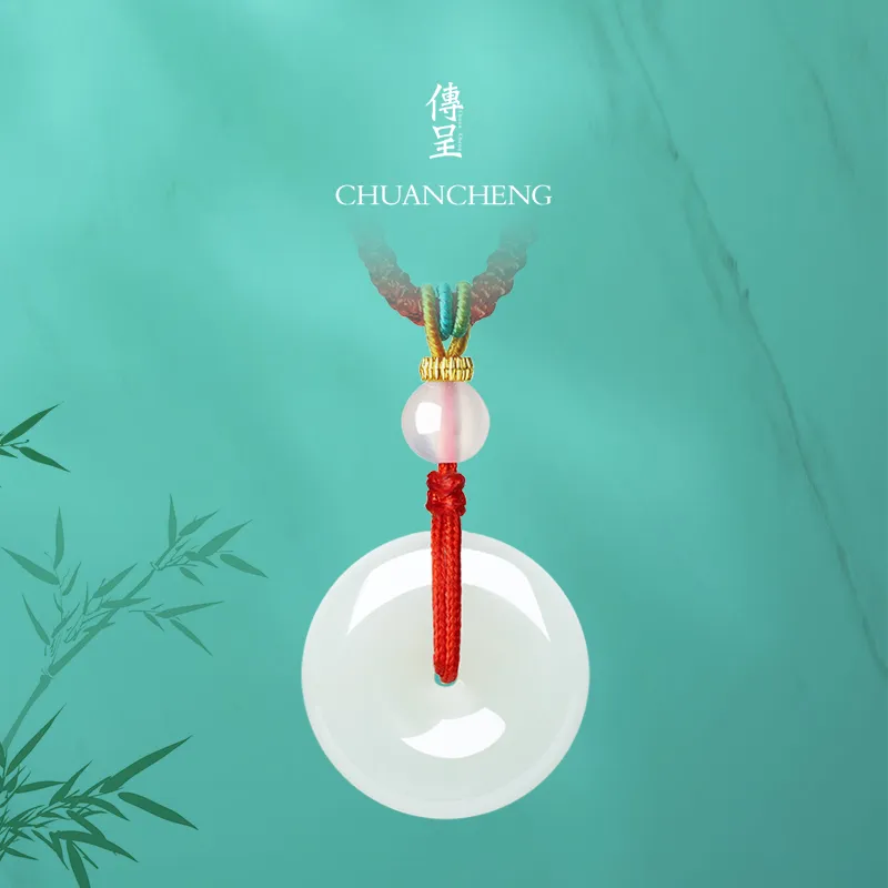 Chum Pendants Pale Greenish White Jade Unisex-2