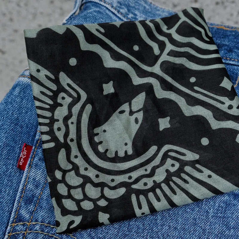GUNTANGSHIGUANG Square Scarf Headwrap Hair Accessory Unisex-8