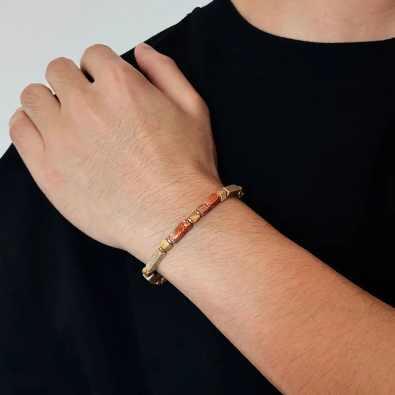 BYG Stainless Steel, Artificial Agate Bracelets Men's-4