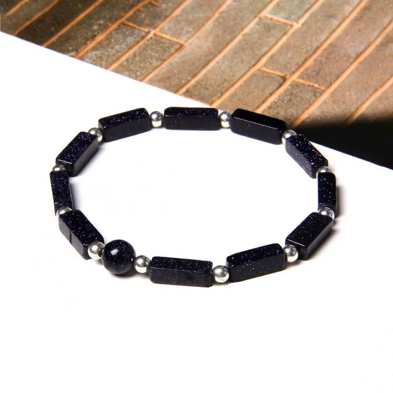 BYG Artificial Blue Sandstone Bracelets Unisex-1