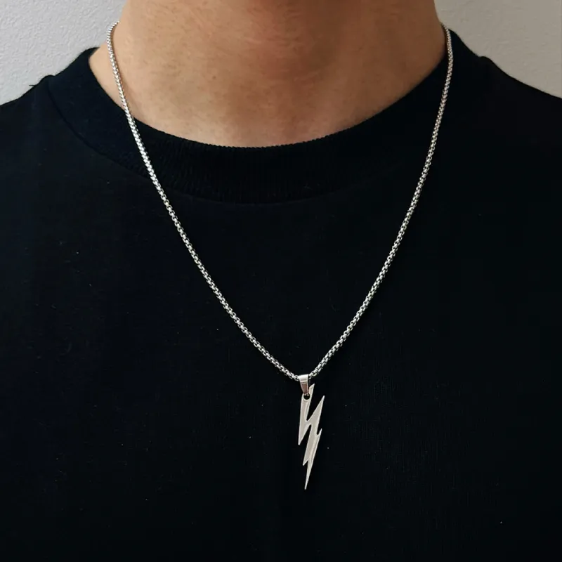 BYG Stainless Steel Necklaces Unisex Silver-2