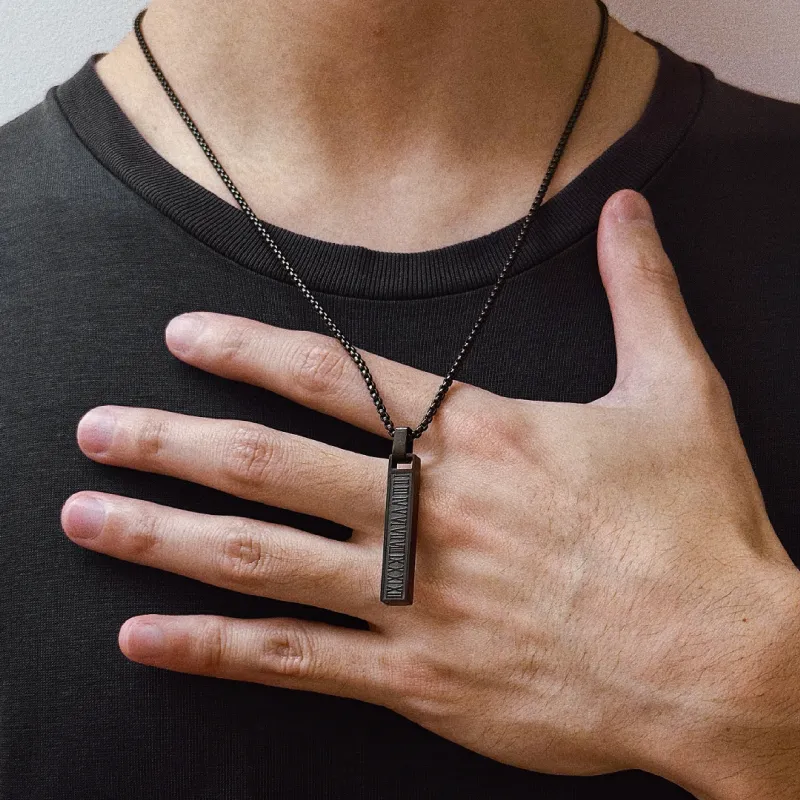 BYG Stainless Steel Necklaces Unisex Black-2