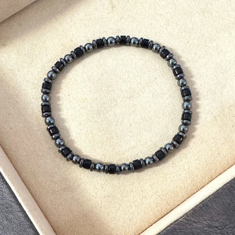 BYG Stainless Steel Hematite Bracelets Men's-1