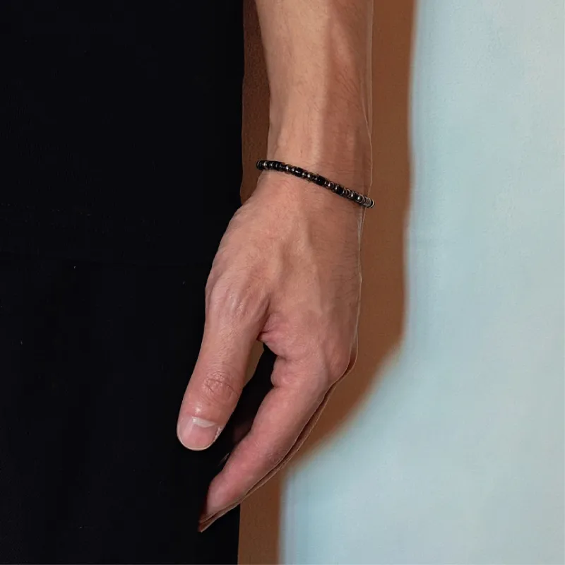 BYG Stainless Steel Hematite Bracelets Men's-2