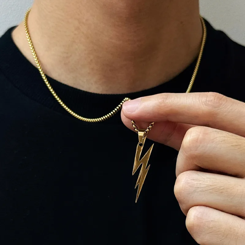 BYG Stainless Steel Necklaces Unisex Gold-4