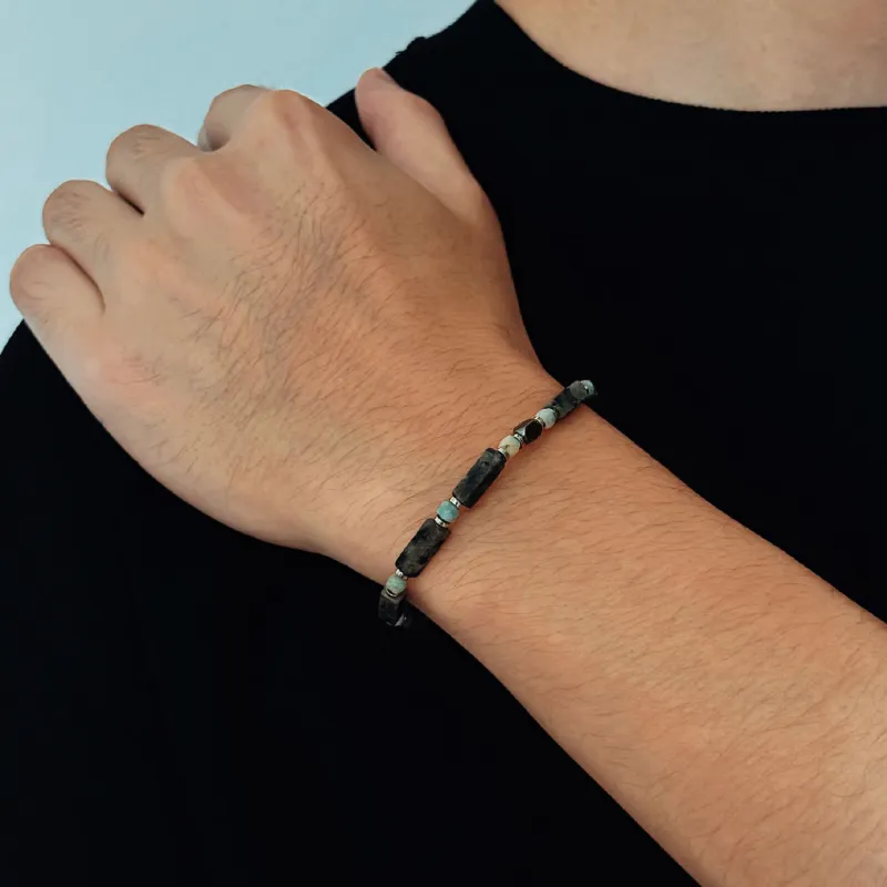 BYG Stainless Steel Hematite Bracelets Men's-4