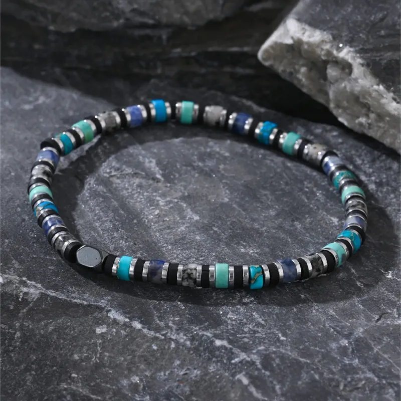 BYG Stainless Steel Hematite Bracelets Men's-7