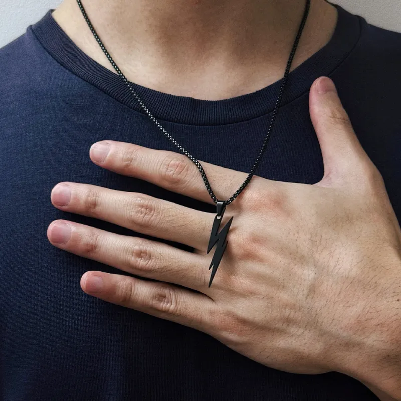 BYG Stainless Steel Necklaces Unisex Black-2