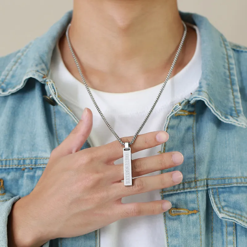 BYG Stainless Steel Necklaces Unisex Silver-2