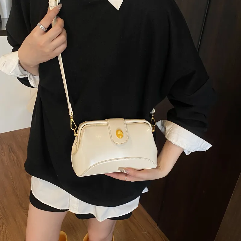 Smart PU Crossbody One Shoulder Handbag Women's Pink/Yellow/Black/White-10
