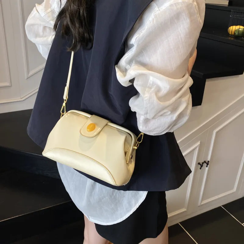 Smart PU Crossbody One Shoulder Handbag Women's Pink/Yellow/Black/White-2