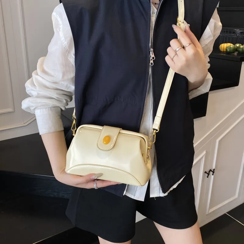Smart PU Crossbody One Shoulder Handbag Women's Pink/Yellow/Black/White-3