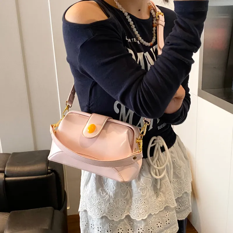 Smart PU Crossbody One Shoulder Handbag Women's Pink/Yellow/Black/White-6