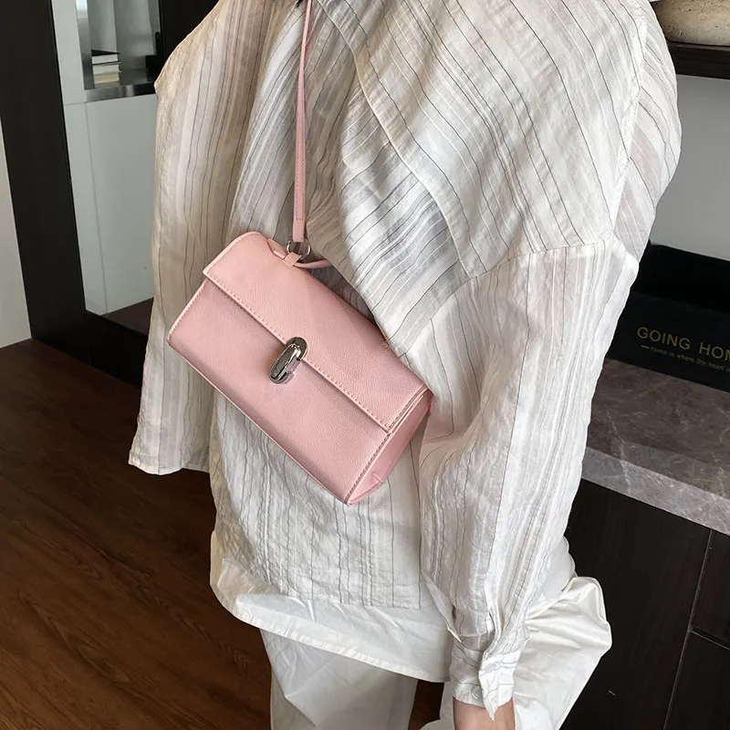 Omanfei PU Shoulder Bag Regular Women's White/Pink/Khaki/Brown/Black-7
