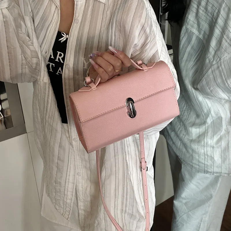 Omanfei PU Shoulder Bag Regular Women's White/Pink/Khaki/Brown/Black-5