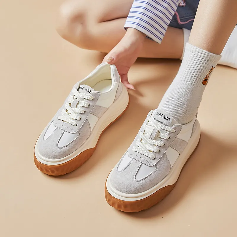 MALEMONKEY Anti-Slip And Wear-Resistant Lightweight Height Increasing Low-Top Casual Shoes Women's-21