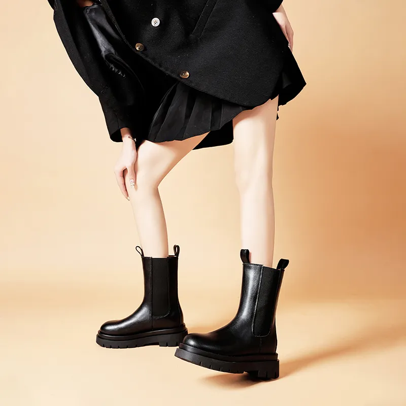 MALEMONKEY Chelsea Boots Women's Black-5