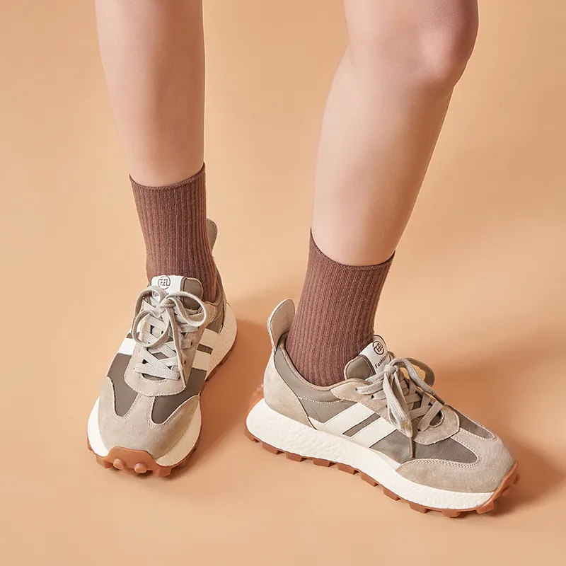 MALEMONKEY Cushioning Lightweight Low-Top Chunky Sneakers 4cm Women's-4
