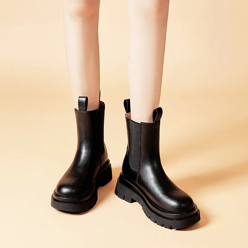 MALEMONKEY Chelsea Boots Women's Black-2