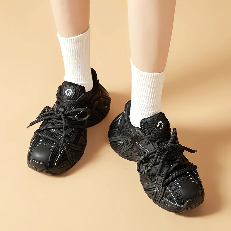 MALEMONKEY Abrasion Resistant, Breathable, Lightweight, Height Increasing Low Top Chunky Sneakers Women's-10