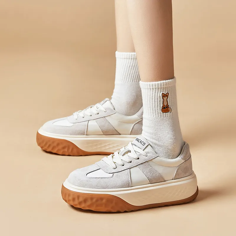 MALEMONKEY Anti-Slip And Wear-Resistant Lightweight Height Increasing Low-Top Casual Shoes Women's-20