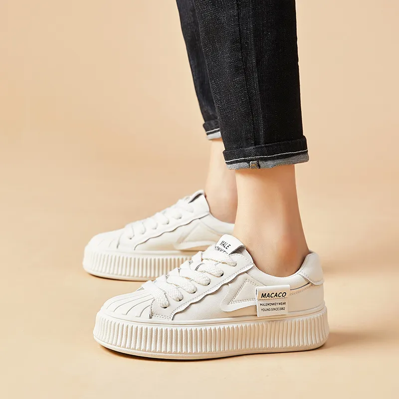 MALEMONKEY Anti Slip Wear Resistant Low Top Skateboard Shoes 4cm Women's-9