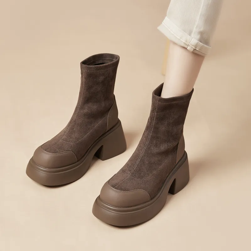 MALEMONKEY Ankle Boots 7.5cm Women's-10