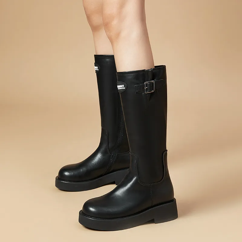 MALEMONKEY Knee-high Boots Women's Black-9